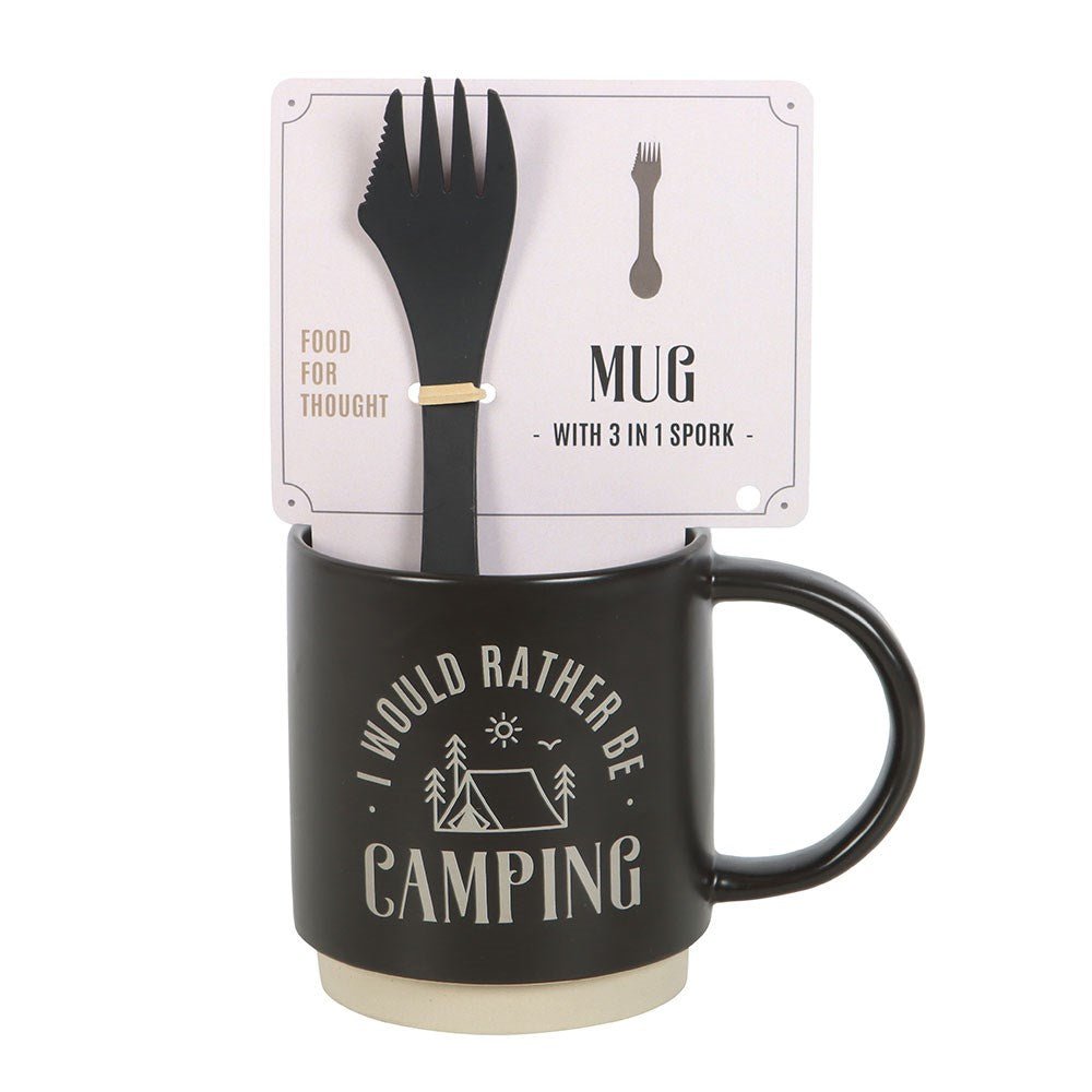 Ceramic Mug I'd Rather Be Camping 3 - in - 1 Spork - MarshallsHealthShop