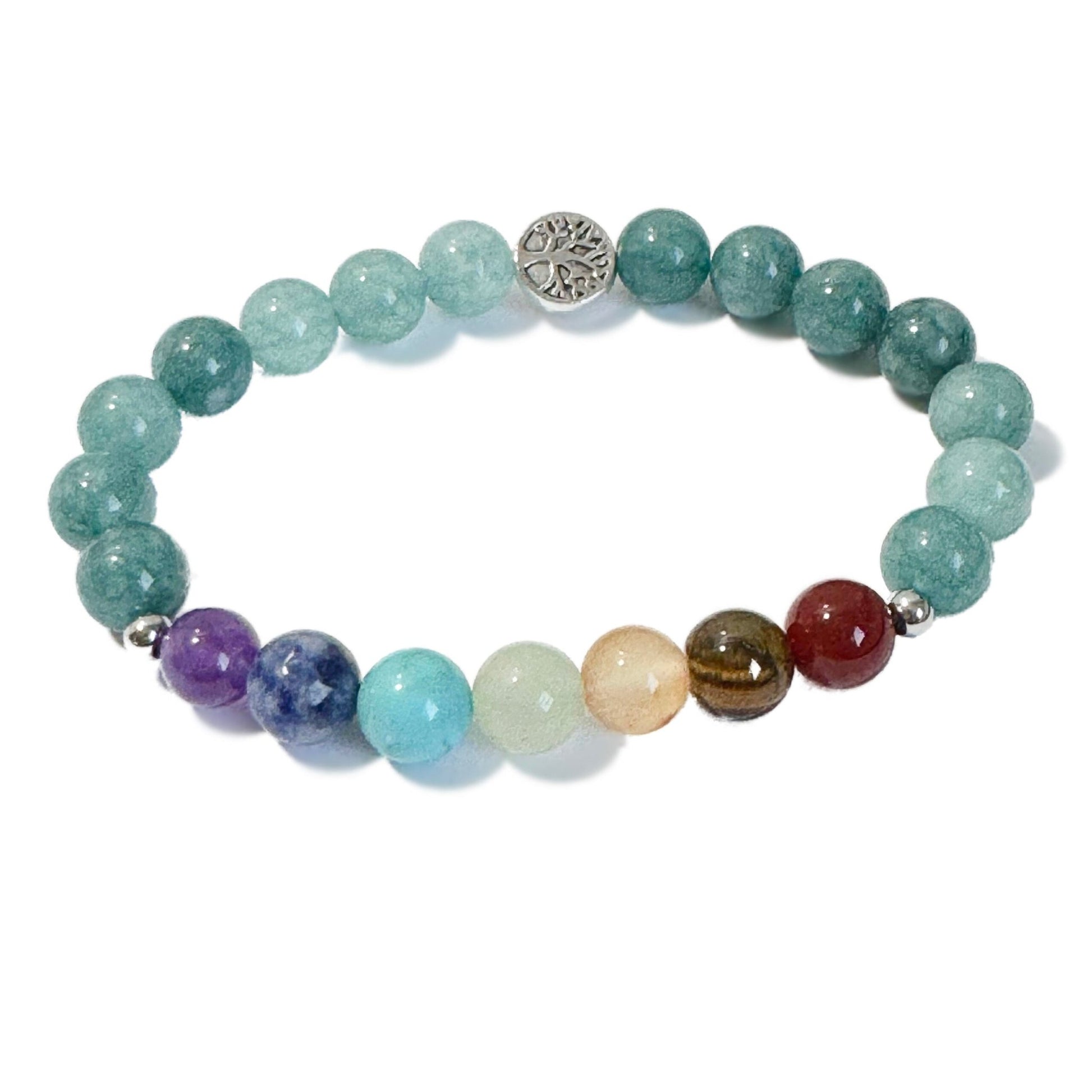 Chakra Bracelet Aquamarine Tree of Life Bead - 1st Stop Marshall's Health Shop, Gift Shop! - Heath and Natural Therapy New Brighton Christchurch - Naturopath