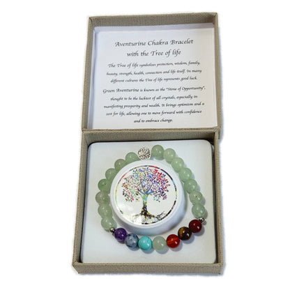 Chakra Bracelet Aventurine Tree of Life Bead - 1st Stop Marshall's Health Shop, Gift Shop! - Heath and Natural Therapy New Brighton Christchurch - Naturopath