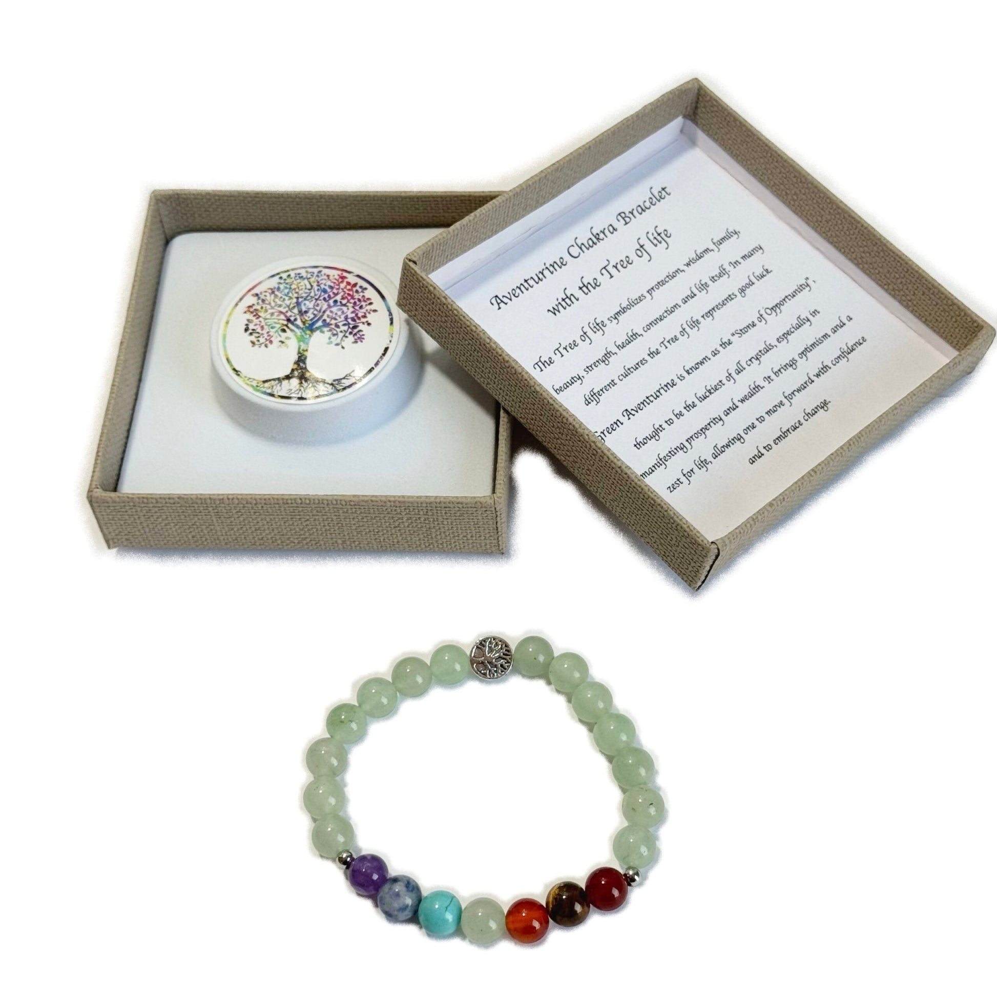 Chakra Bracelet Aventurine Tree of Life Bead - 1st Stop Marshall's Health Shop, Gift Shop! - Heath and Natural Therapy New Brighton Christchurch - Naturopath