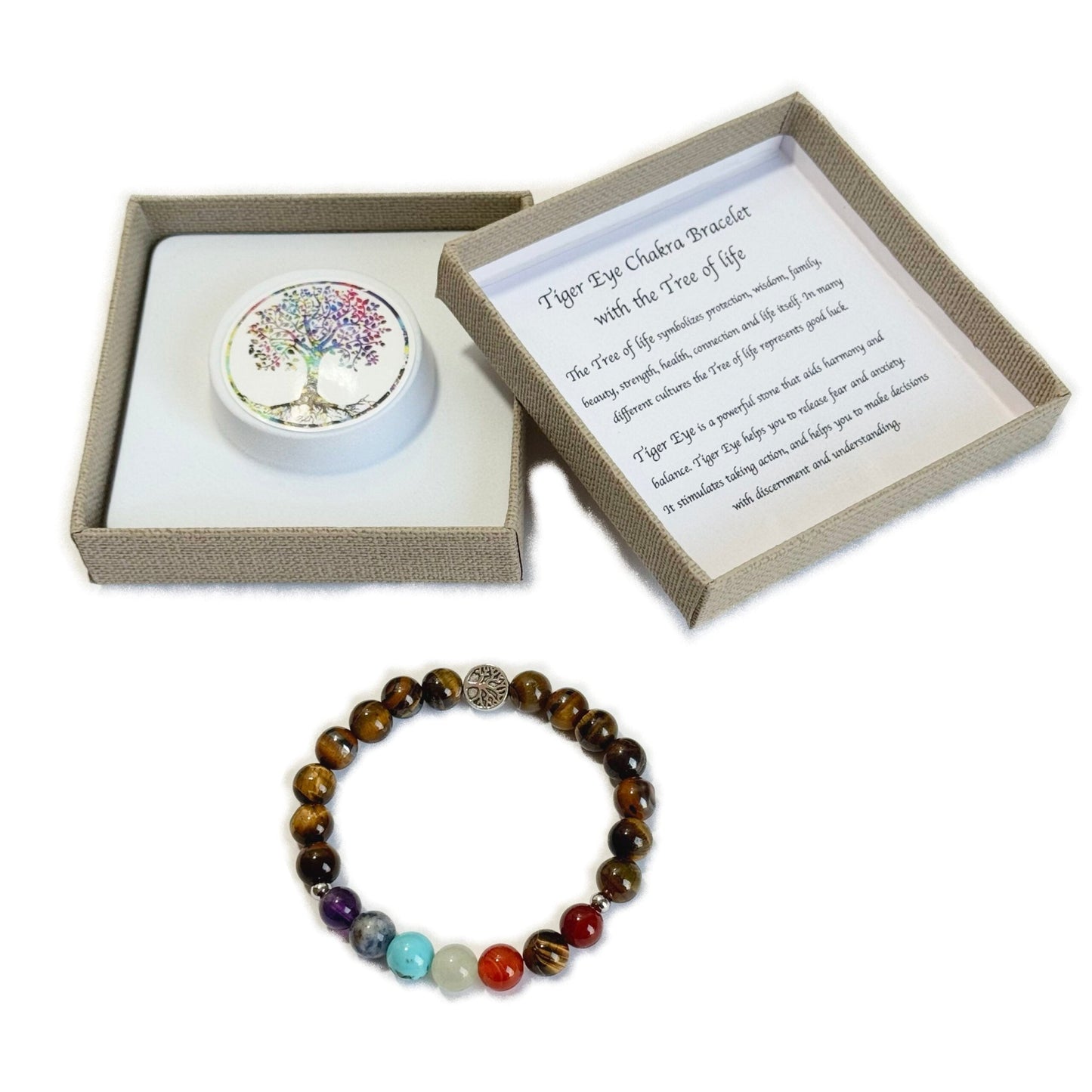 Chakra Bracelet Tiger Eye Tree of Life Bead - 1st Stop Marshall's Health Shop, Gift Shop! - Heath and Natural Therapy New Brighton Christchurch - Naturopath