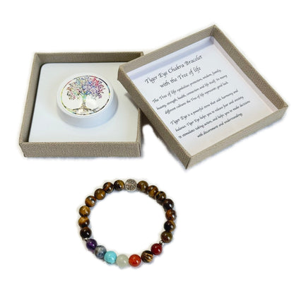 Chakra Bracelet Tiger Eye Tree of Life Bead - 1st Stop Marshall's Health Shop, Gift Shop! - Heath and Natural Therapy New Brighton Christchurch - Naturopath