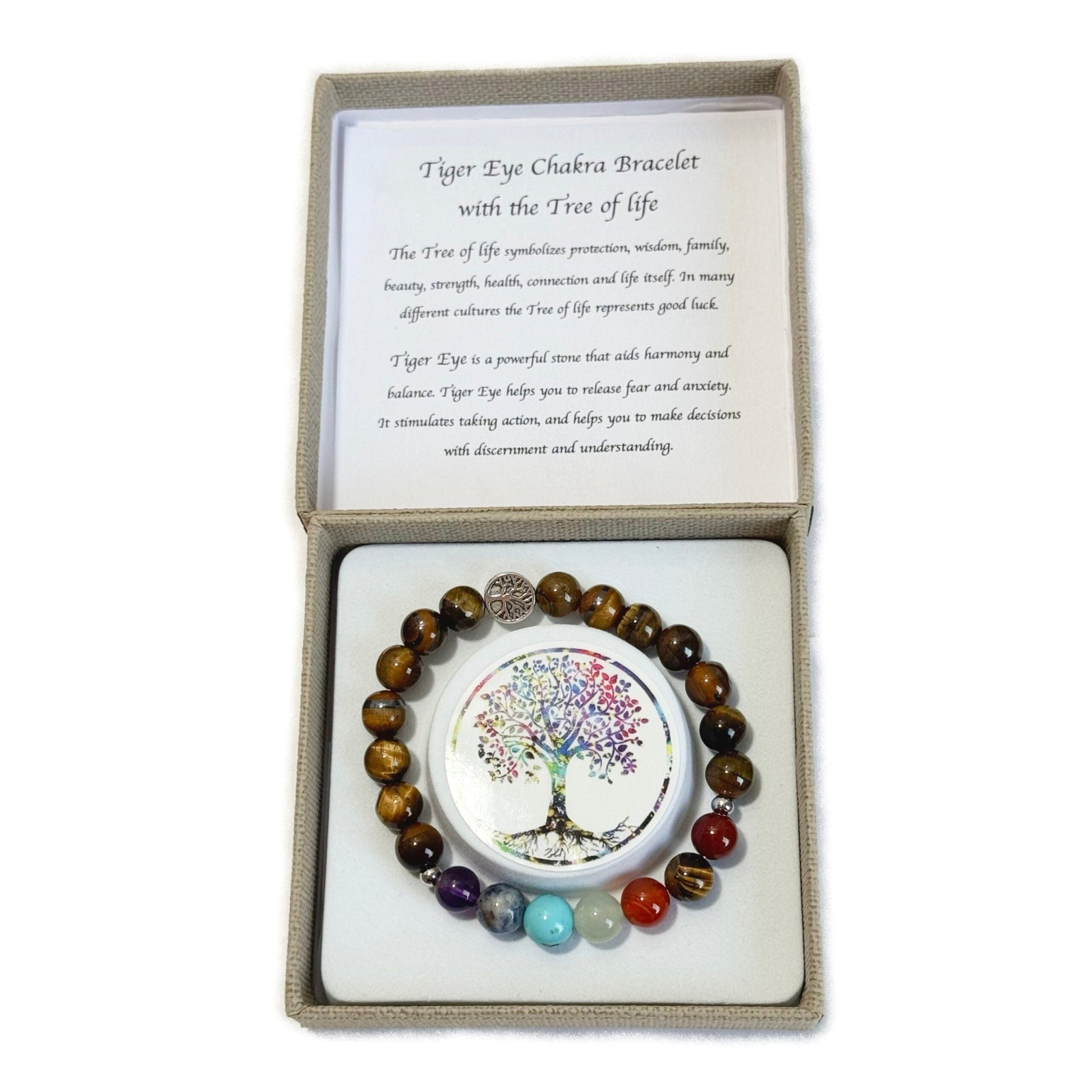 Chakra Bracelet Tiger Eye Tree of Life Bead - 1st Stop Marshall's Health Shop, Gift Shop! - Heath and Natural Therapy New Brighton Christchurch - Naturopath