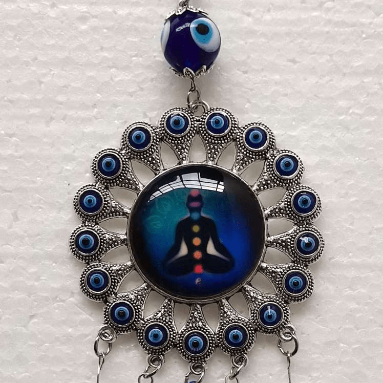 Chakra Hanging Ornament Bells Evil Eye - 1st Stop Marshall's Health Shop, Gift Shop! - Heath and Natural Therapy New Brighton Christchurch - Naturopath