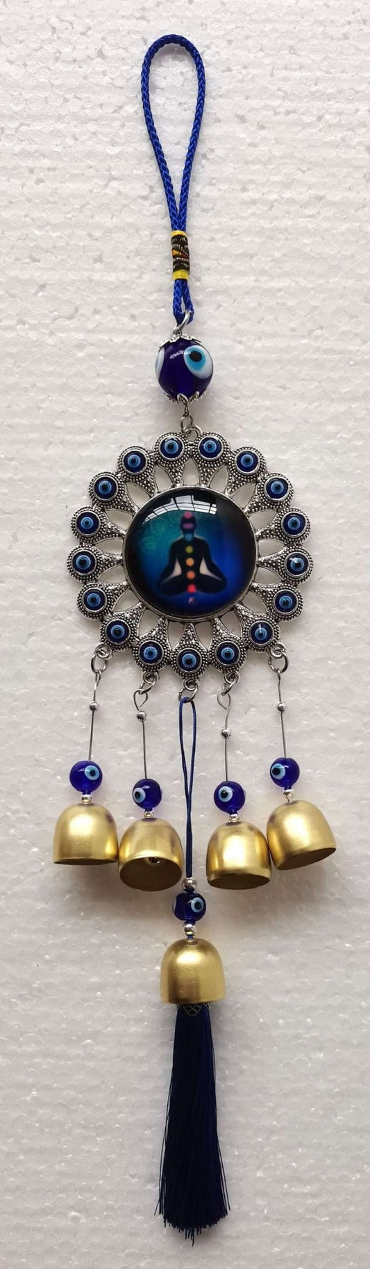 Chakra Hanging Ornament Bells Evil Eye - 1st Stop Marshall's Health Shop, Gift Shop! - Heath and Natural Therapy New Brighton Christchurch - Naturopath