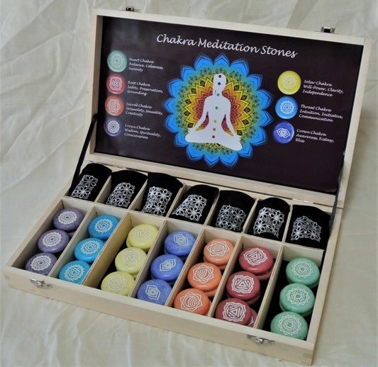 Chakra Marble Stones Assorted - MarshallsHealthShop