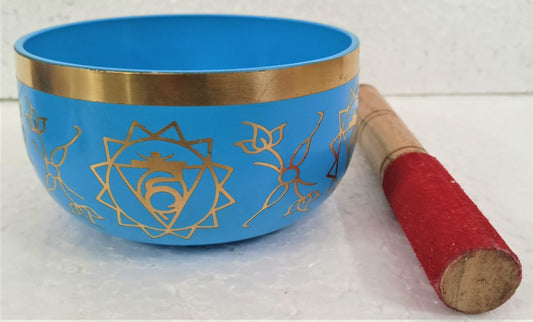 Chakra Singing Bowl Sky Blue CHSB7 - MarshallsHealthShop