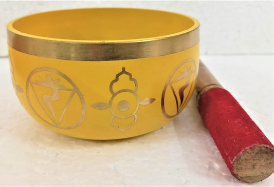 Chakra Singing Bowl Yellow CHSB1 - MarshallsHealthShop