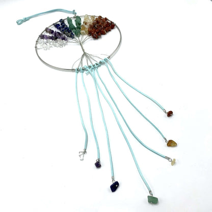 Chakra Tree of Life Gemstone Dreamcatcher - MarshallsHealthShop