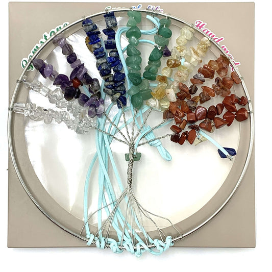 Chakra Tree of Life Gemstone Dreamcatcher - MarshallsHealthShop