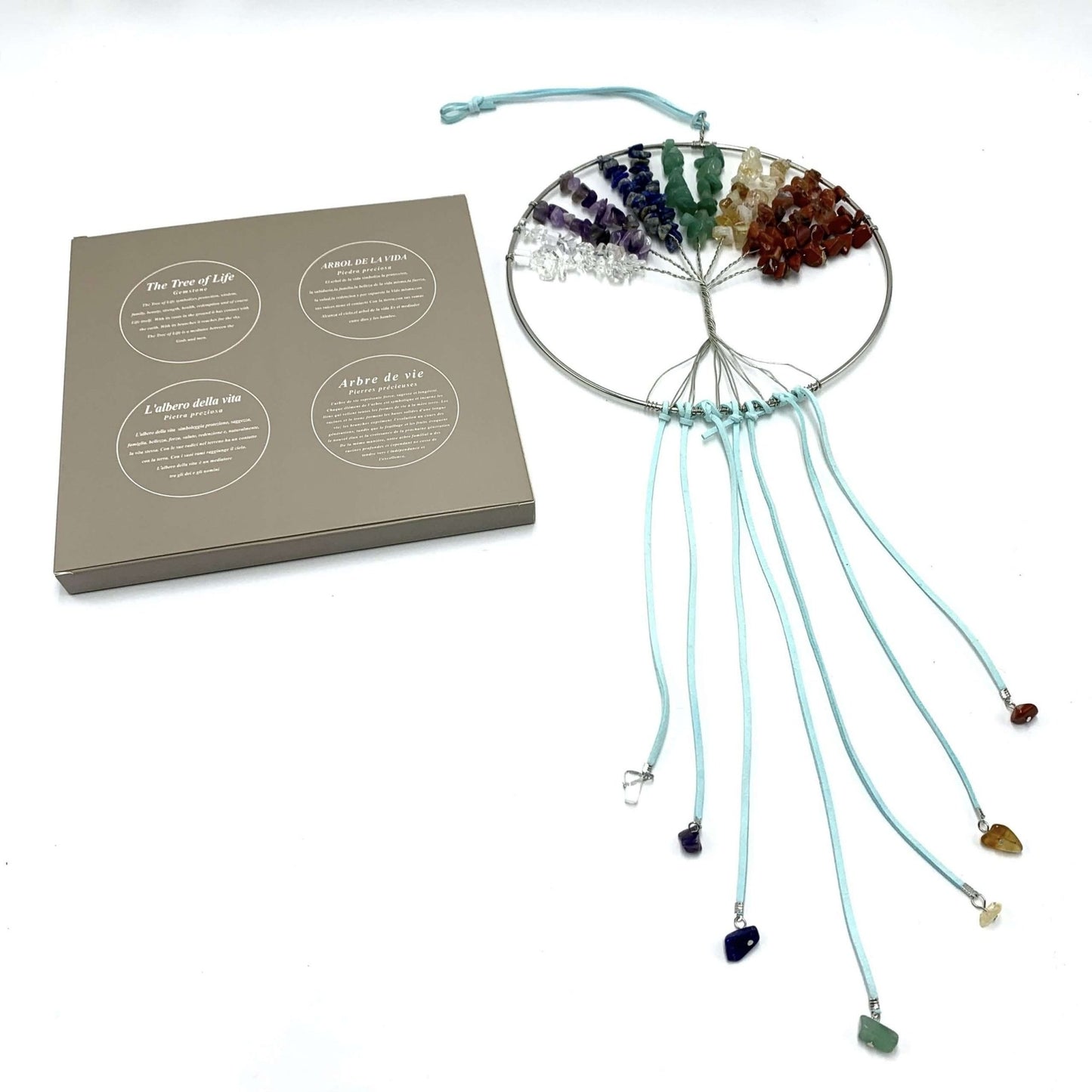 Chakra Tree of Life Gemstone Dreamcatcher - MarshallsHealthShop