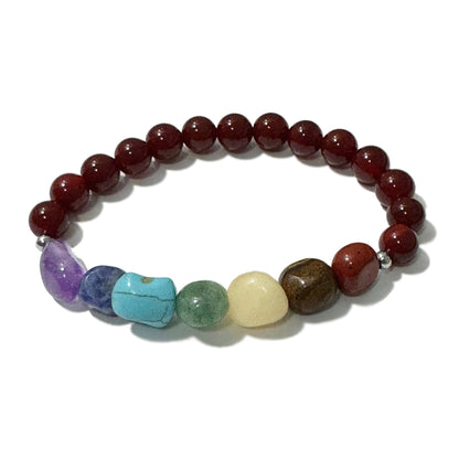 Chakra Tumblestones Bracelet Carnelian - 1st Stop Marshall's Health Shop, Gift Shop! - Heath and Natural Therapy New Brighton Christchurch - Naturopath