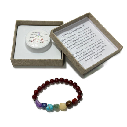 Chakra Tumblestones Bracelet Carnelian - 1st Stop Marshall's Health Shop, Gift Shop! - Heath and Natural Therapy New Brighton Christchurch - Naturopath