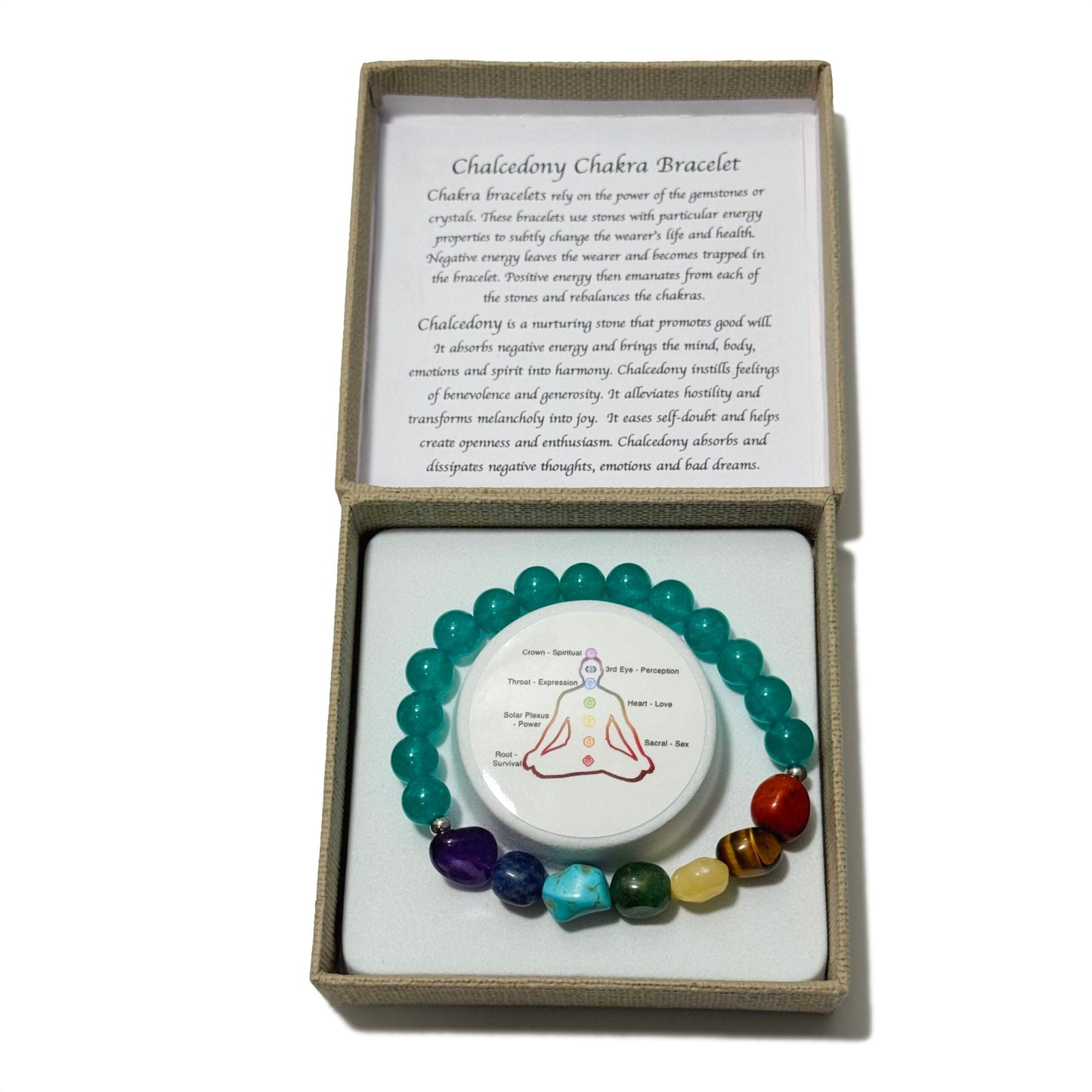 Chakra Tumblestones Bracelet Chalcedony - 1st Stop Marshall's Health Shop, Gift Shop! - Heath and Natural Therapy New Brighton Christchurch - Naturopath