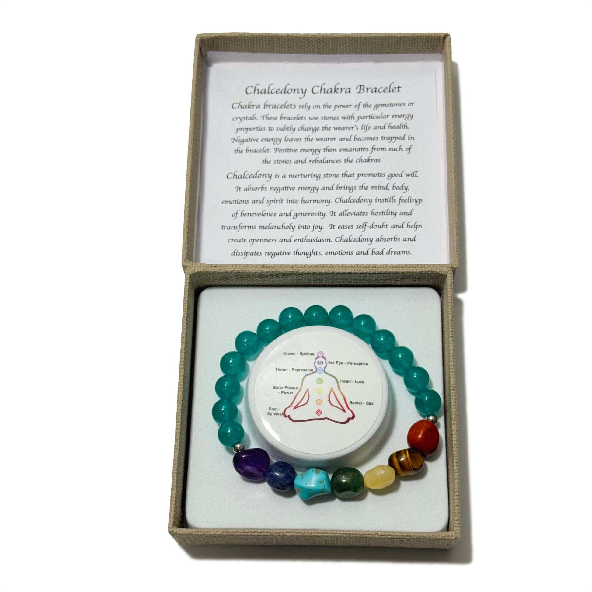 Chakra Tumblestones Bracelet Chalcedony - 1st Stop Marshall's Health Shop, Gift Shop! - Heath and Natural Therapy New Brighton Christchurch - Naturopath