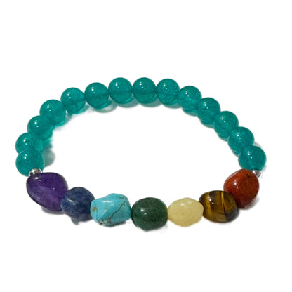 Chakra Tumblestones Bracelet Chalcedony - 1st Stop Marshall's Health Shop, Gift Shop! - Heath and Natural Therapy New Brighton Christchurch - Naturopath