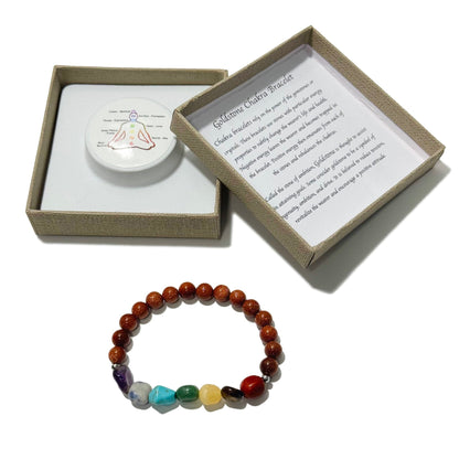Chakra Tumblestones Bracelet Goldstone - 1st Stop Marshall's Health Shop, Gift Shop! - Heath and Natural Therapy New Brighton Christchurch - Naturopath