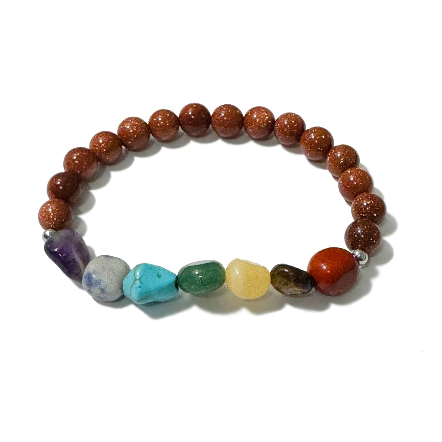 Chakra Tumblestones Bracelet Goldstone - 1st Stop Marshall's Health Shop, Gift Shop! - Heath and Natural Therapy New Brighton Christchurch - Naturopath