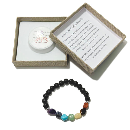 Chakra Tumblestones Bracelet Lava Stone - 1st Stop Marshall's Health Shop, Gift Shop! - Heath and Natural Therapy New Brighton Christchurch - Naturopath