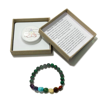 Chakra Tumblestones Bracelet Malachite - 1st Stop Marshall's Health Shop, Gift Shop! - Heath and Natural Therapy New Brighton Christchurch - Naturopath