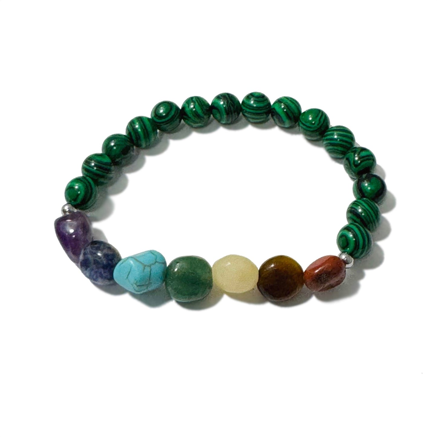 Chakra Tumblestones Bracelet Malachite - 1st Stop Marshall's Health Shop, Gift Shop! - Heath and Natural Therapy New Brighton Christchurch - Naturopath
