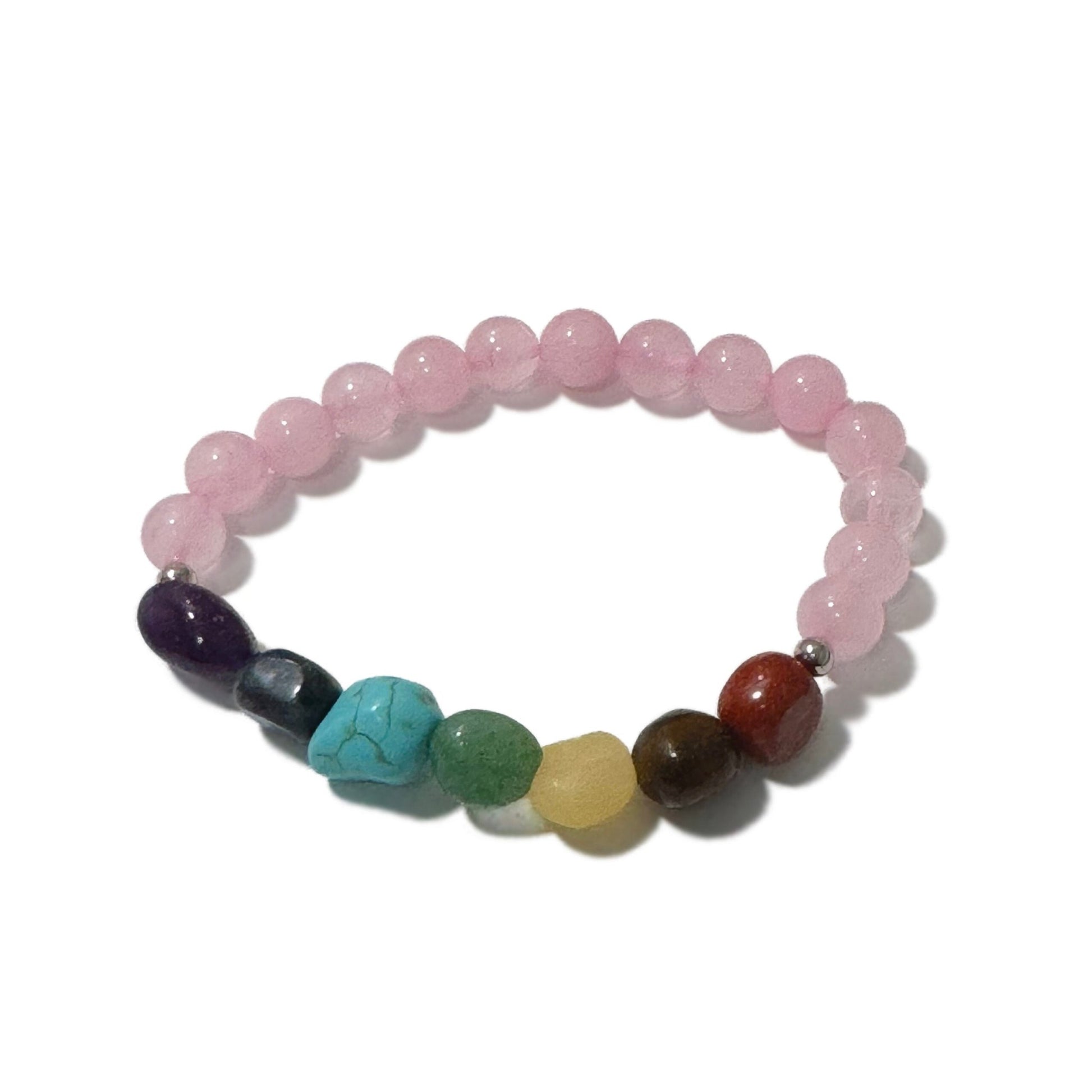 Chakra Tumblestones Bracelet Rose Quartz - 1st Stop Marshall's Health Shop, Gift Shop! - Heath and Natural Therapy New Brighton Christchurch - Naturopath