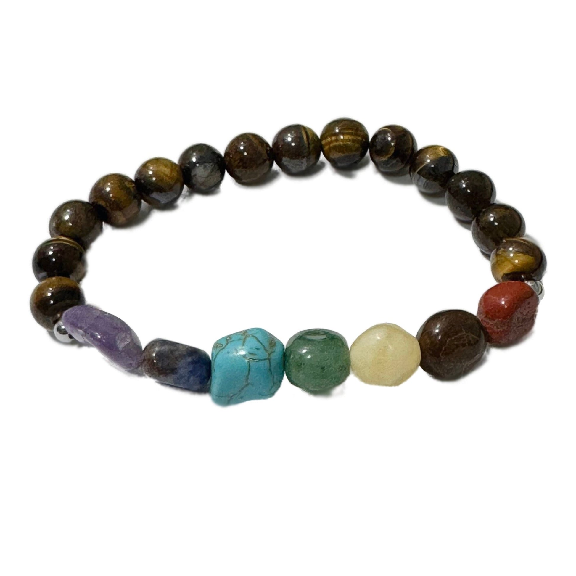 Chakra Tumblestones Bracelet Tiger Eye - 1st Stop Marshall's Health Shop, Gift Shop! - Heath and Natural Therapy New Brighton Christchurch - Naturopath