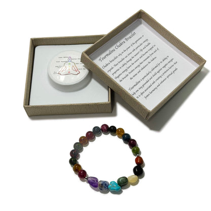 Chakra Tumblestones Bracelet Tourmaline - 1st Stop Marshall's Health Shop, Gift Shop! - Heath and Natural Therapy New Brighton Christchurch - Naturopath
