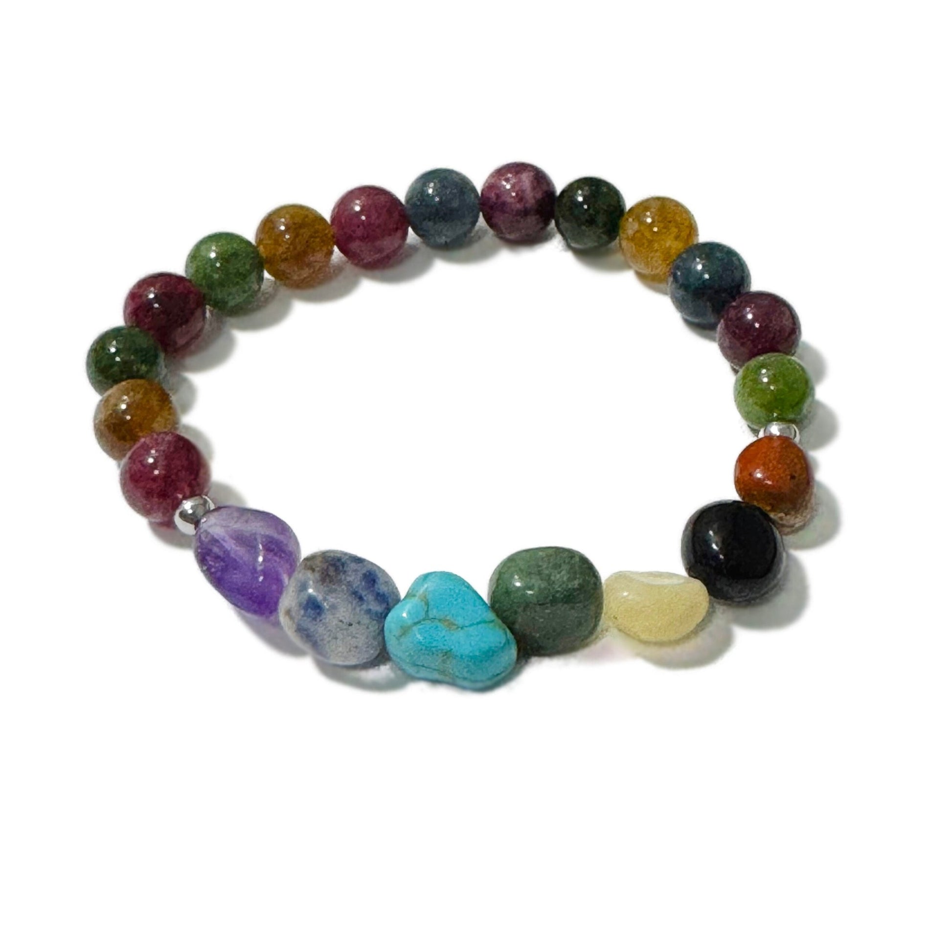 Chakra Tumblestones Bracelet Tourmaline - 1st Stop Marshall's Health Shop, Gift Shop! - Heath and Natural Therapy New Brighton Christchurch - Naturopath