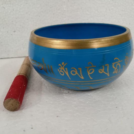 Charkra Singing Bowl Large Blue SBLB - MarshallsHealthShop