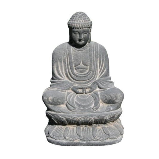 Chinese Lotus Buddha Stone Finish 31cm - 1st Stop Marshall's Health Shop, Gift Shop! - Heath and Natural Therapy New Brighton Christchurch - Naturopath