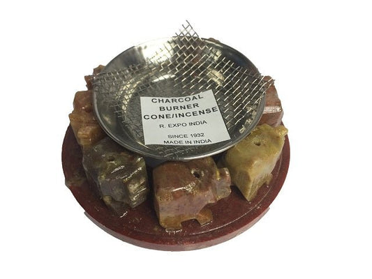 Circle Elephant Incense Burner Small - MarshallsHealthShop