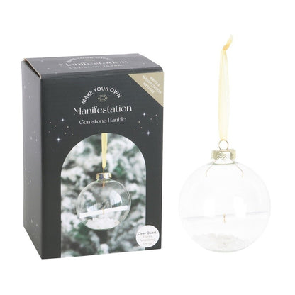 Clear Quartz Manifestation Glass Christmas Bauble Kit - MarshallsHealthShop