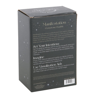 Clear Quartz Manifestation Glass Christmas Bauble Kit - MarshallsHealthShop