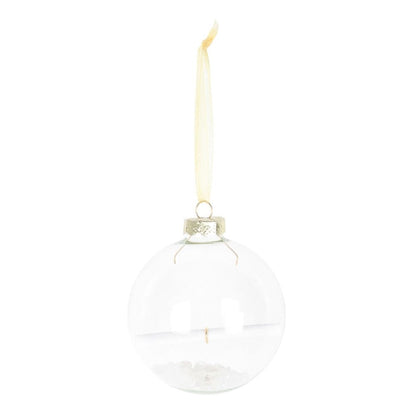 Clear Quartz Manifestation Glass Christmas Bauble Kit - MarshallsHealthShop