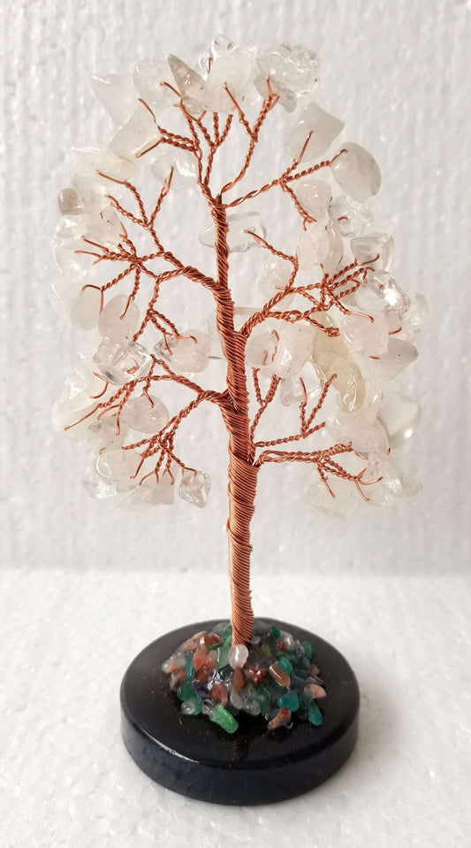 Clear Quartz Tree Agate Base - MarshallsHealthShop