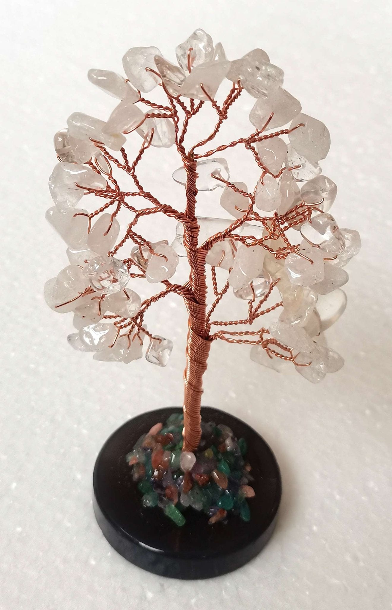 Clear Quartz Tree Agate Base - MarshallsHealthShop