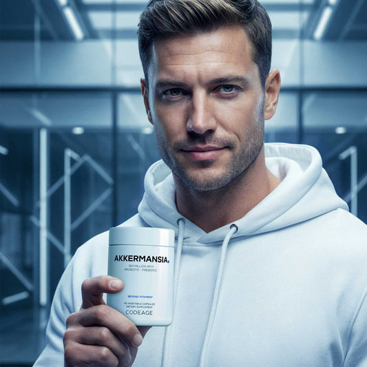 CODEAGE Akkermansia 90 Capsules

Codeage Akkermansia is a premium supplement that combines akkermansia muciniphila with chicory inulin, a fiber sourced from chicory root, for a balanced approach to daily supplementation. This formula provides 100 million AFUs of akkermansia probiotics per serving and comes with a 3-month supply in each bottle.
1st Stop, Marshall's Health Shop!
