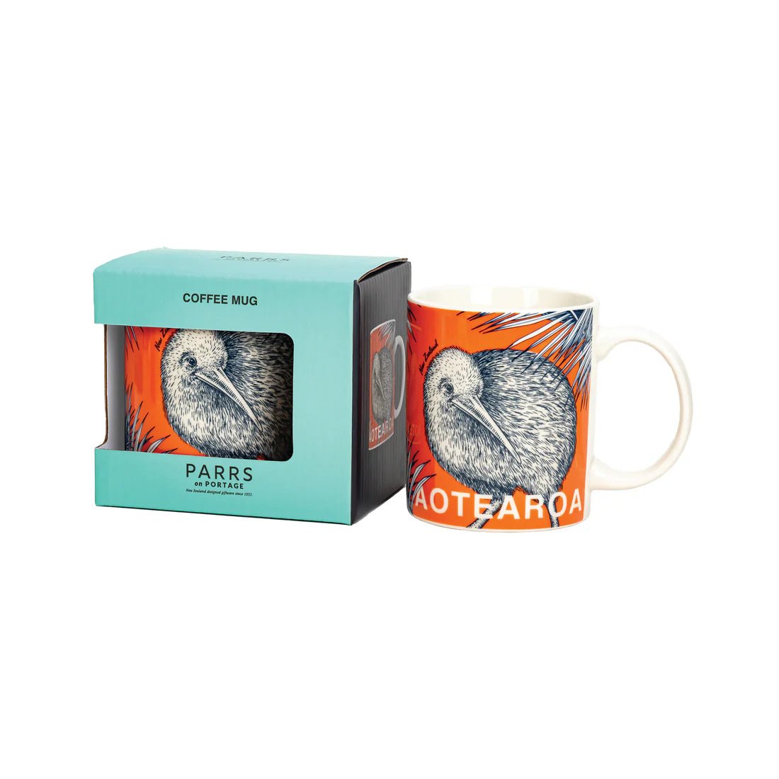 Coffee Mug Kiwi Stripe Orange - MarshallsHealthShop