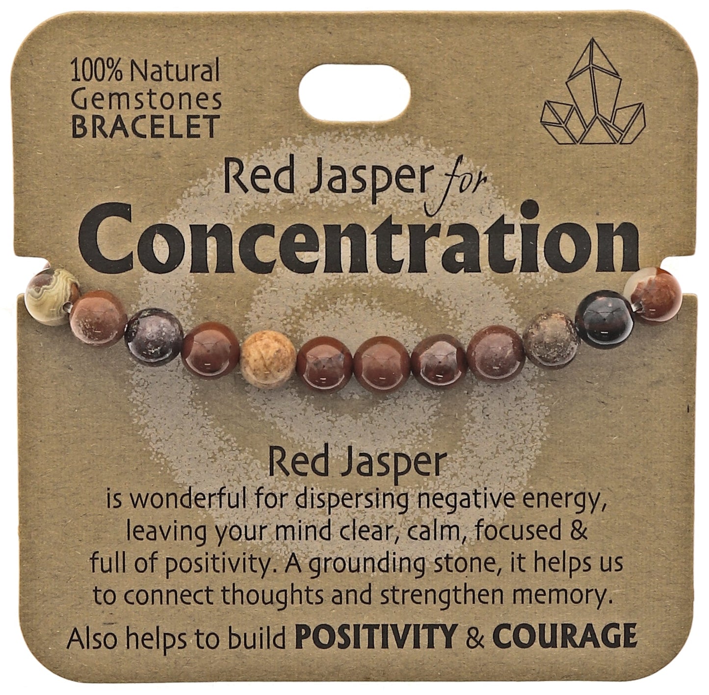 Concentration Bracelet Red Jasper - MarshallsHealthShop