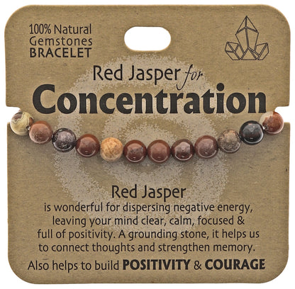Concentration Bracelet Red Jasper - MarshallsHealthShop