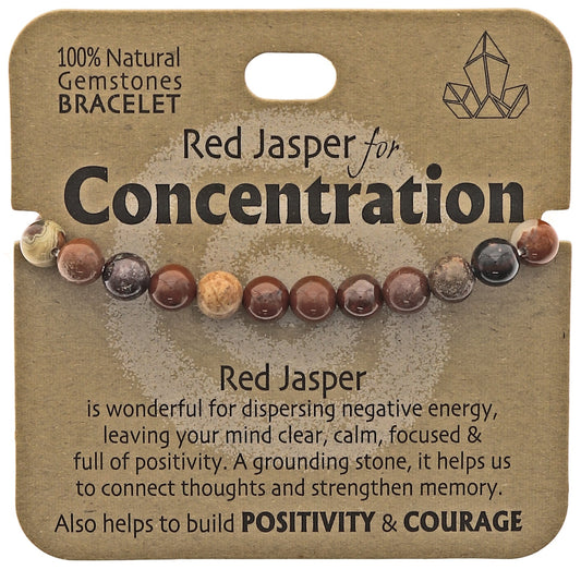 Concentration Bracelet Red Jasper - MarshallsHealthShop