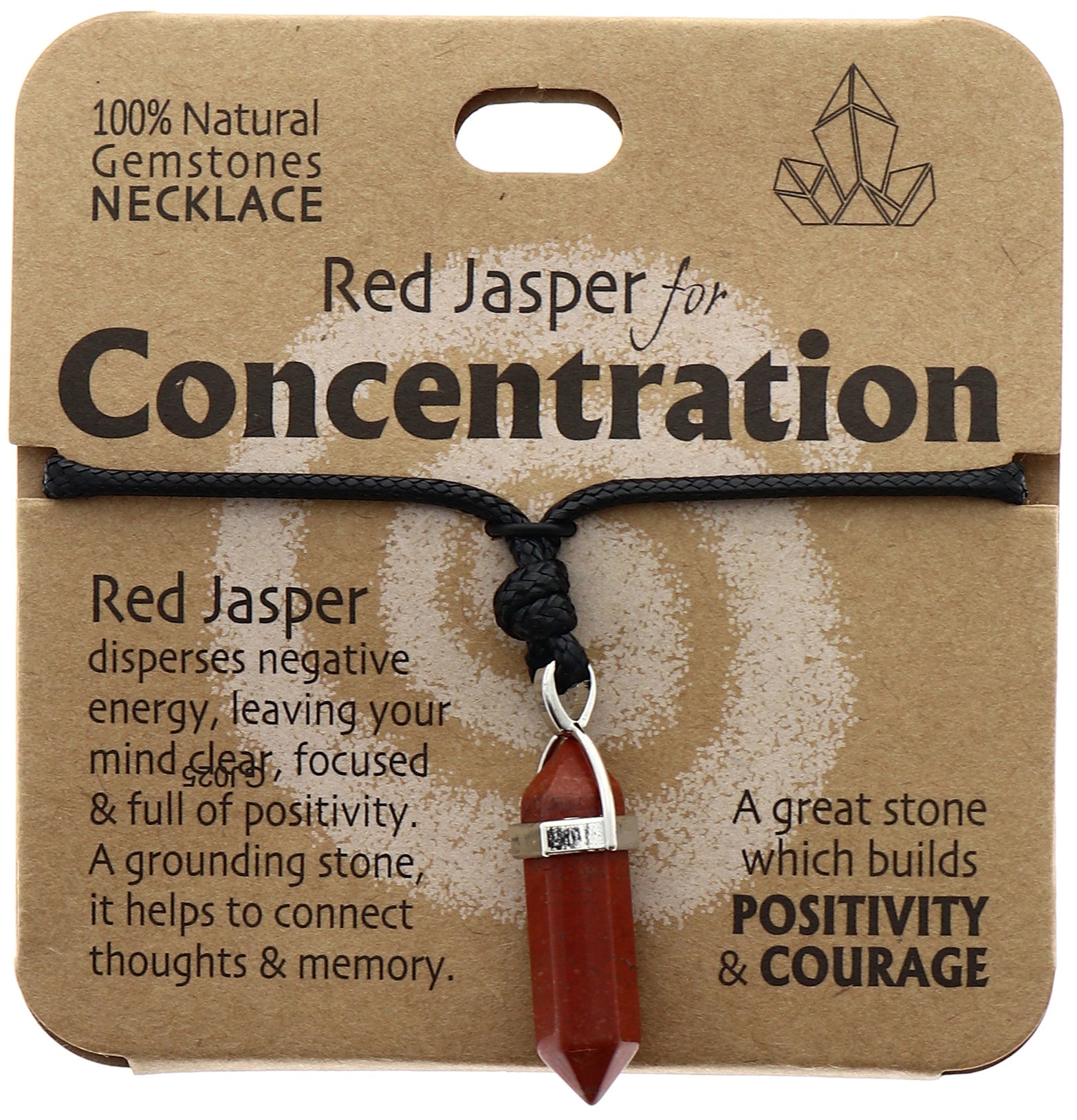 Concentration Necklace Red Jasper - MarshallsHealthShop