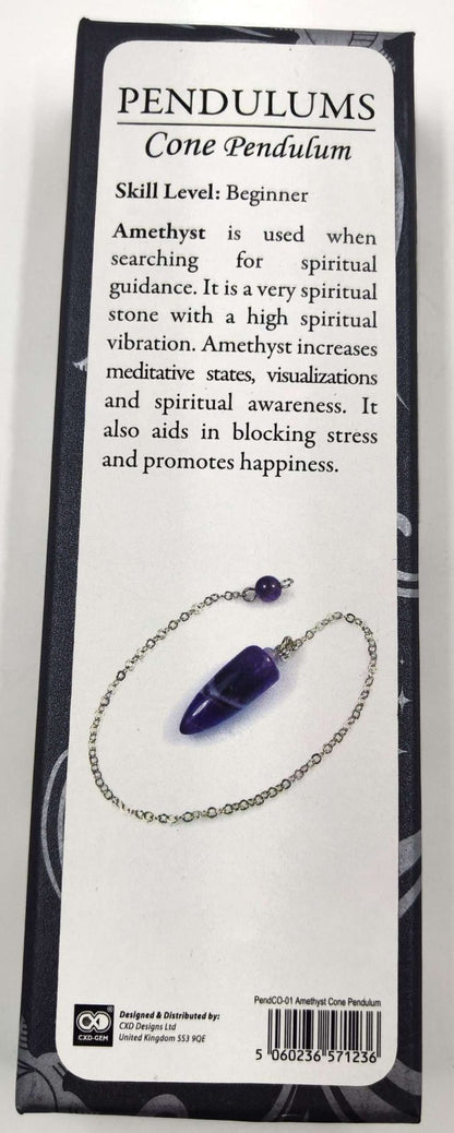 Cone Pendulum Amethyst - MarshallsHealthShop