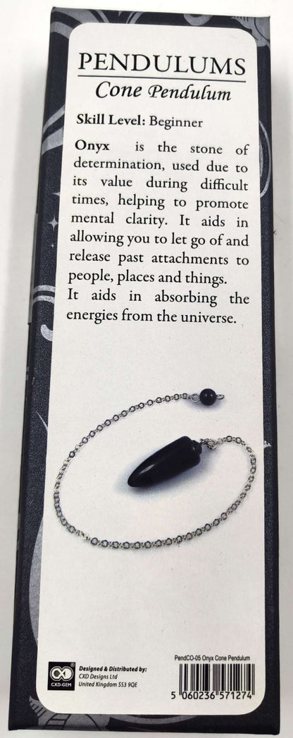 Cone Pendulum Black Onyx - MarshallsHealthShop