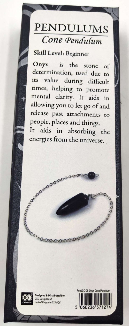 Cone Pendulum Black Onyx - MarshallsHealthShop