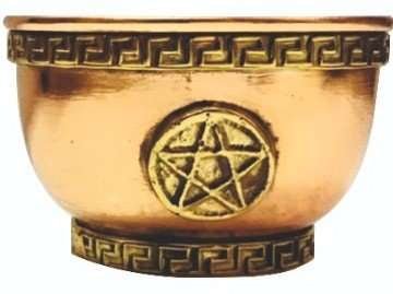 Copper Offering Bowl Pentagram - MarshallsHealthShop