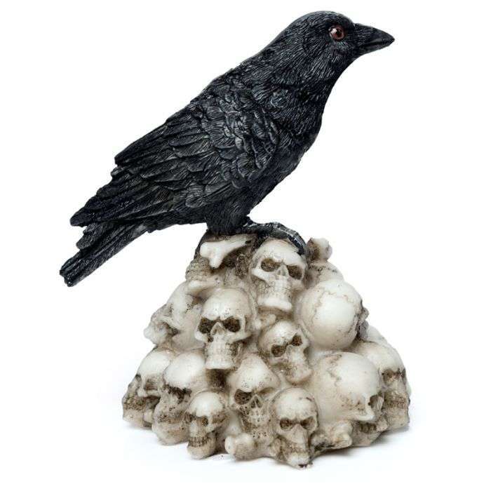 Crow Standing on Pile of Skulls - MarshallsHealthShop