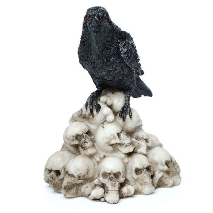 Crow Standing on Pile of Skulls - MarshallsHealthShop