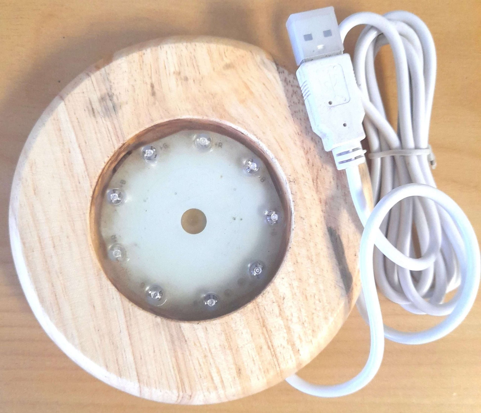 Crystal Display Base USB LED - 1st Stop Marshall's Health Shop, Gift Shop! - Heath and Natural Therapy New Brighton Christchurch - Naturopath